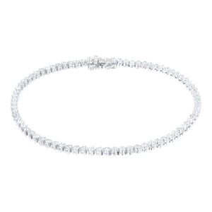 18ct White Gold 2cttw Line Bracelet