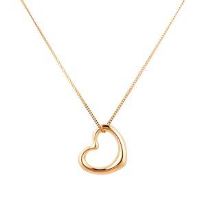 18ct Yellow Gold Open Heart Floating Pendant