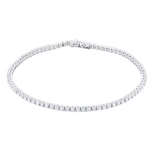 9ct White Gold 2.00cttw 7_ Diamond Line Bracelet